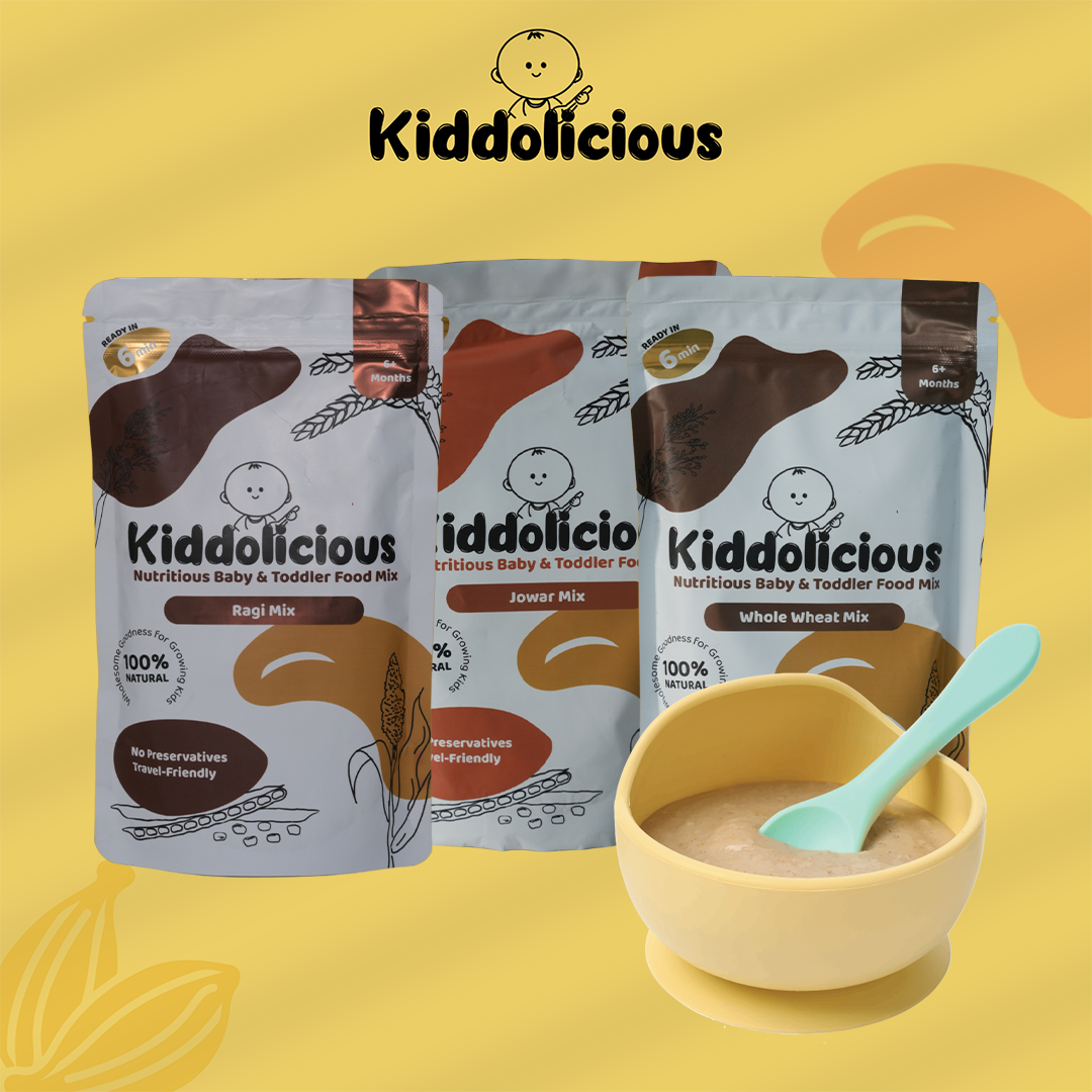 Ragi, Jowar & Whole Wheat porridge mix for babies
