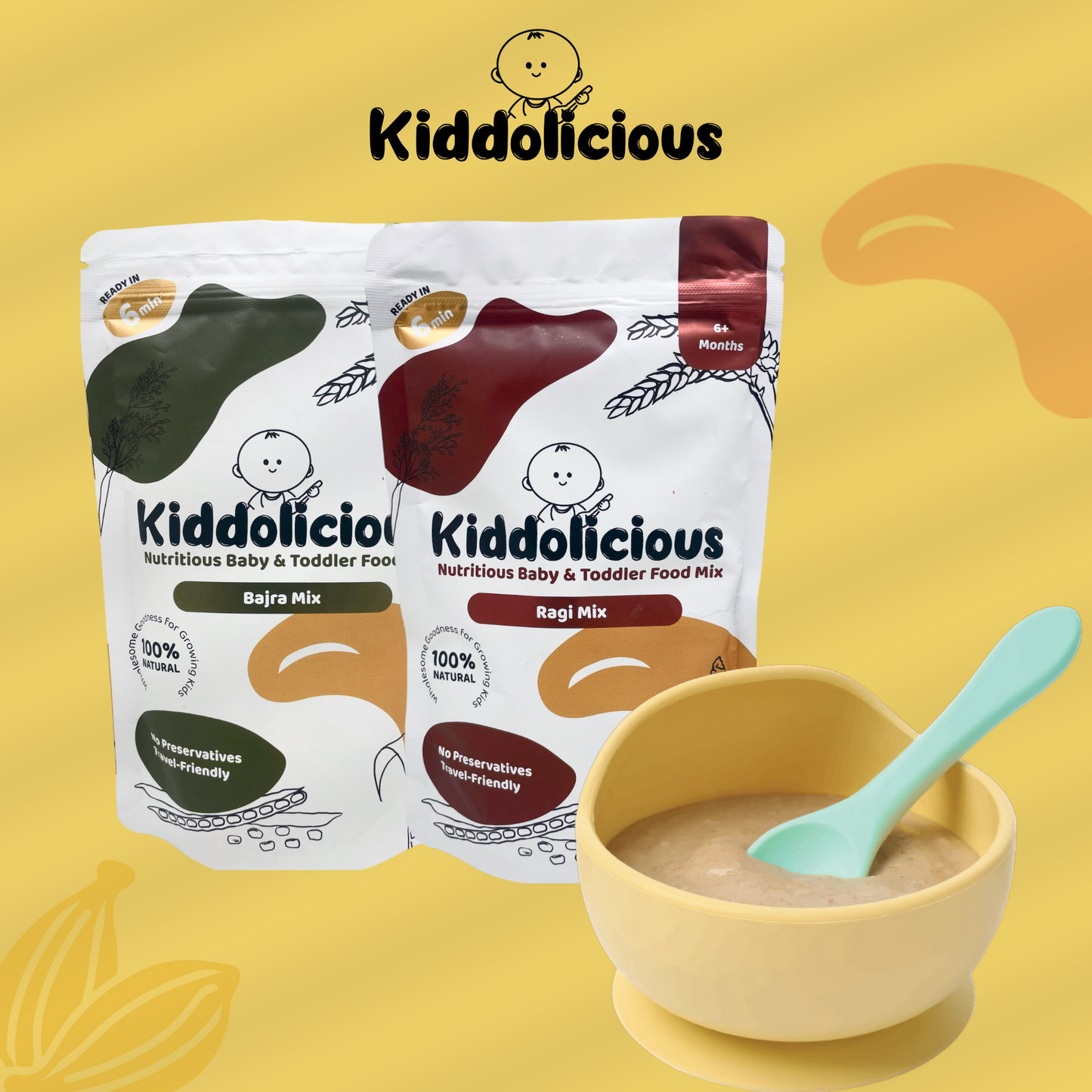 Bajra - Ragi Porridge Mix Combo for Babies 6+ Months (400gm)