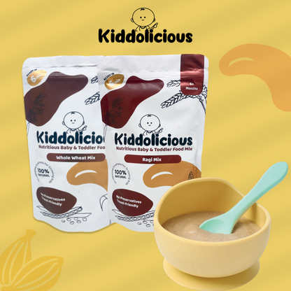 Whole Wheat - Ragi Porridge Mix Combo for Babies 6+ Months (400gm)