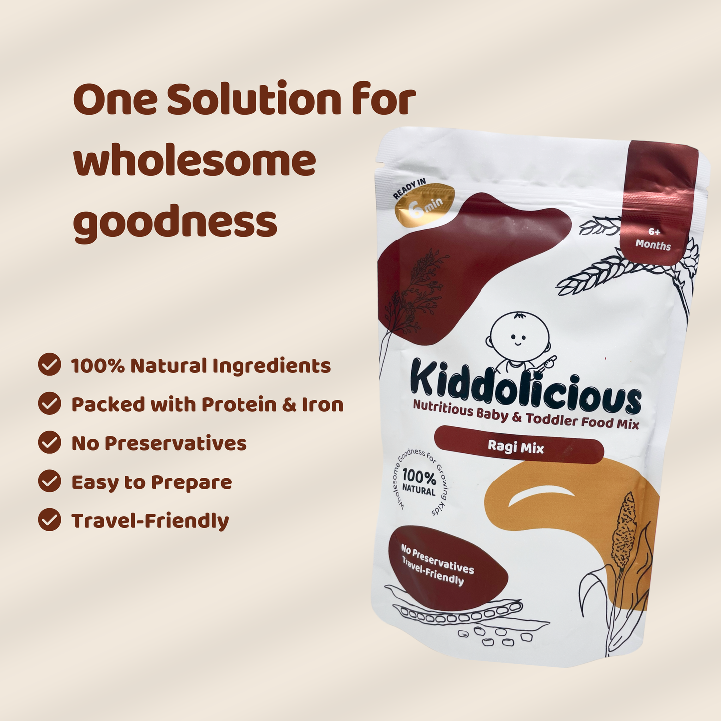 Whole Wheat - Ragi Porridge Mix Combo for Babies 6+ Months (400gm)